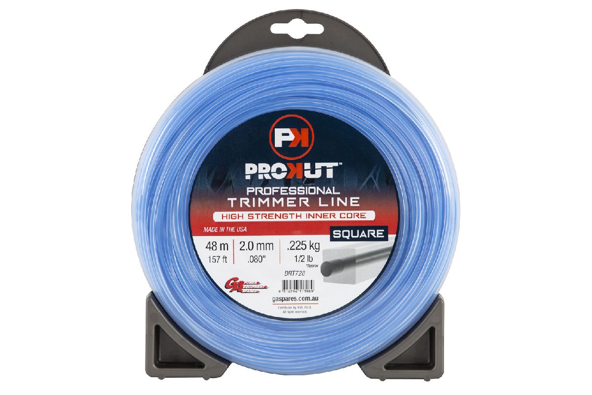 Prokut Trimmer Line Square Blue .080 2.0mm 1/2lb 48m Donut