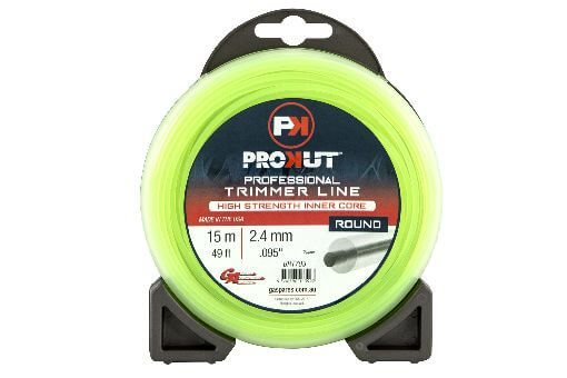 Prokut Trimmer Line Round Green .095 2.4mm 49' 15m Teardrop