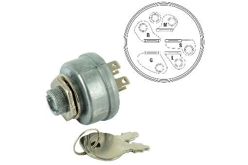 Starter Ignition Switch 5 Spade Terminal Suits Swt1036 & Many Brands / Models
