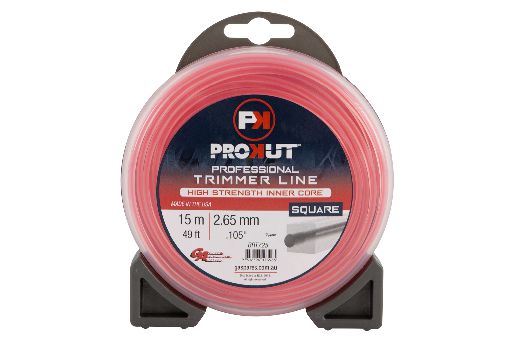 Prokut Trimmer Line Square Pink .105 2.65mm 49' 15m Teardrop