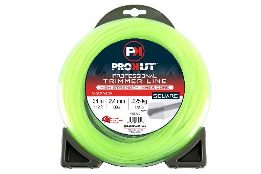 Prokut Trimmer Line Square Green .095 2.4mm 1/2 Lb 34m Donut