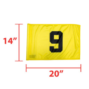 YELLOW FLAG W/ BLACK NOS.10-18