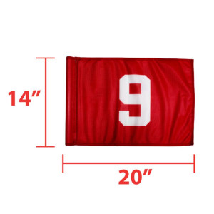 FLAGS - DUAL NUMBERED R/W-TUBE STYLE SET 9