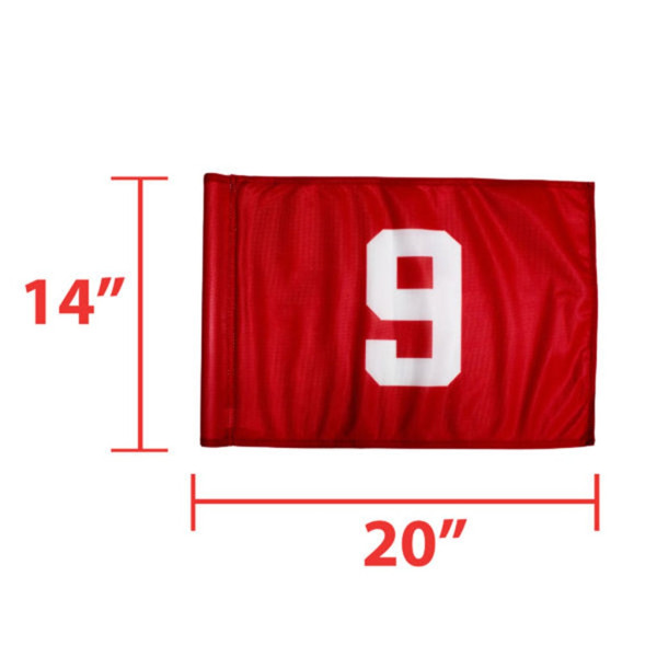 FLAGS - DUAL NUMBERED R/W-TUBE STYLE SET 9