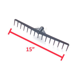 RAKE HEAD 15" POLYETHYLENE