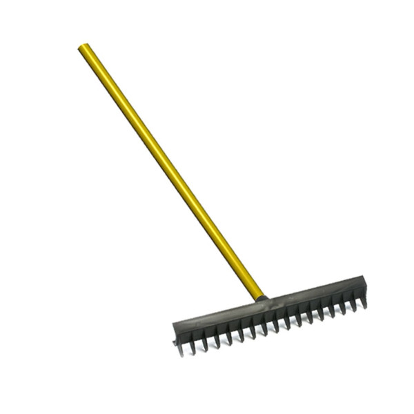 16" POLYETHYLENE DISC TOOTH RAKE W/ 51" YELLOW FIBREGLASS HANDLE