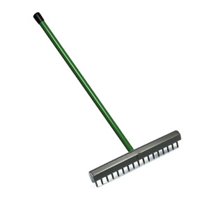 24" BLACK OCTAGON RAKE W/ 72" FIBREGLASS HANDLE