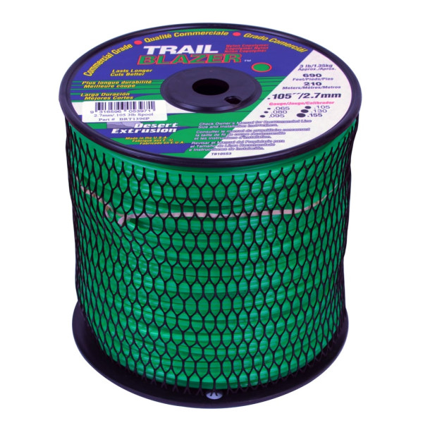 TRAIL BLAZER TRIMMER LINE .105" / 2.70MM SPOOL LENGTH 210M WEIGHT 1.35KG