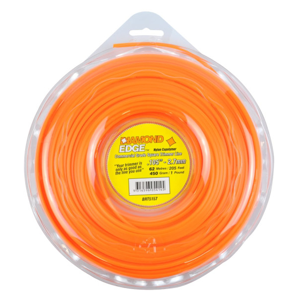 DIAMOND EDGE TRIMMER LINE .105" / 2.70MM DONUT LENGTH 62M