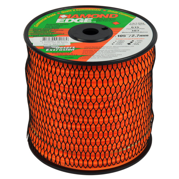 DIAMOND EDGE TRIMMER LINE .105" / 2.70MM SPOOL LENGTH 189M