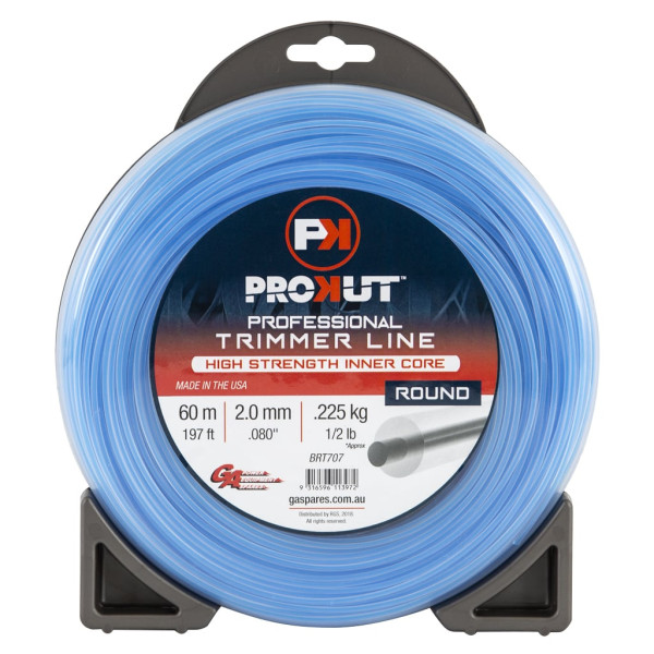 PROKUT TRIMMER LINE ROUND BLUE .080 2.0MM 1/2LB 60M DONUT