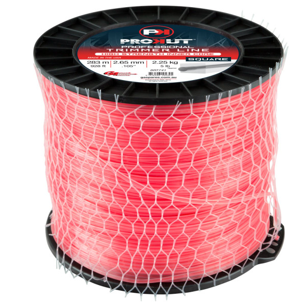 PROKUT TRIMMER LINE SQUARE PINK .105 2.65MM 5LB 283M SPOOL