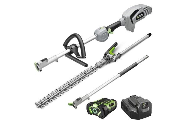 EGO POWER+ 56V Brushless Multi-Tool Pole Hedge Trimmer KIT Includes 2.5Ah Battery, Charger, Shoulder Strap & Pole Extension