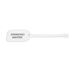 IDENTIFICATION & FUEL TAGS DRINKING WATER PLASTIC WHITE (10 PACK )