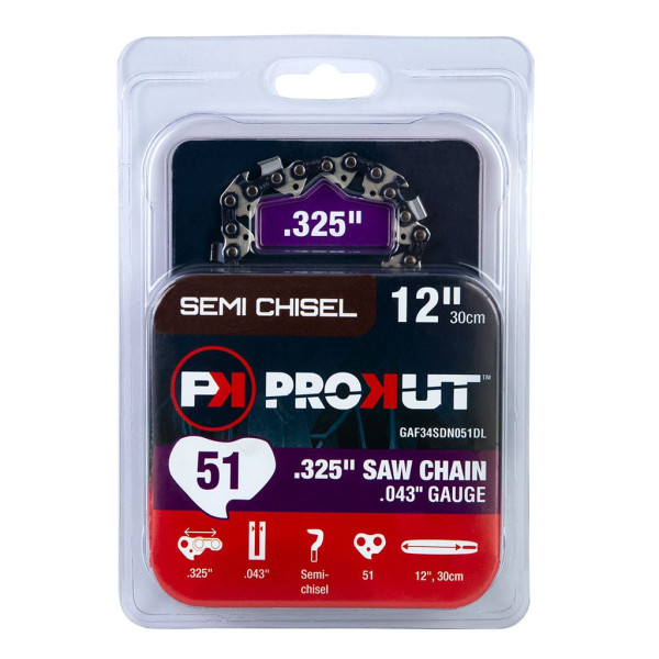 PROKUT LOOP OF CHAINSAW CHAIN #34SDN .325" MINI PITCH .043" SEMI CHISEL 51DL