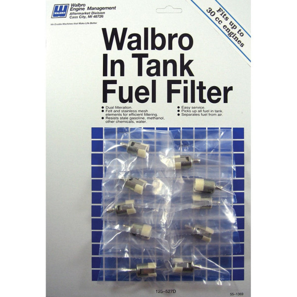 BOXED & CARDED GENUINE WALBRO SMALL IN TANK PICKUP FILTER 125-527-1