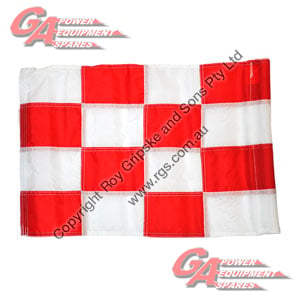R&R FLAG - RED/WHT CHECK TUBE