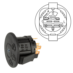 CUB CADET / ROVER IGNITION SWITCH ( 3 POSITION - 6 PIN )
