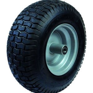 WHEEL & TYRE ASSEMBLY WIDE TYPE 16X6.50-8 BLOCK TREAD SUITS CRT7729